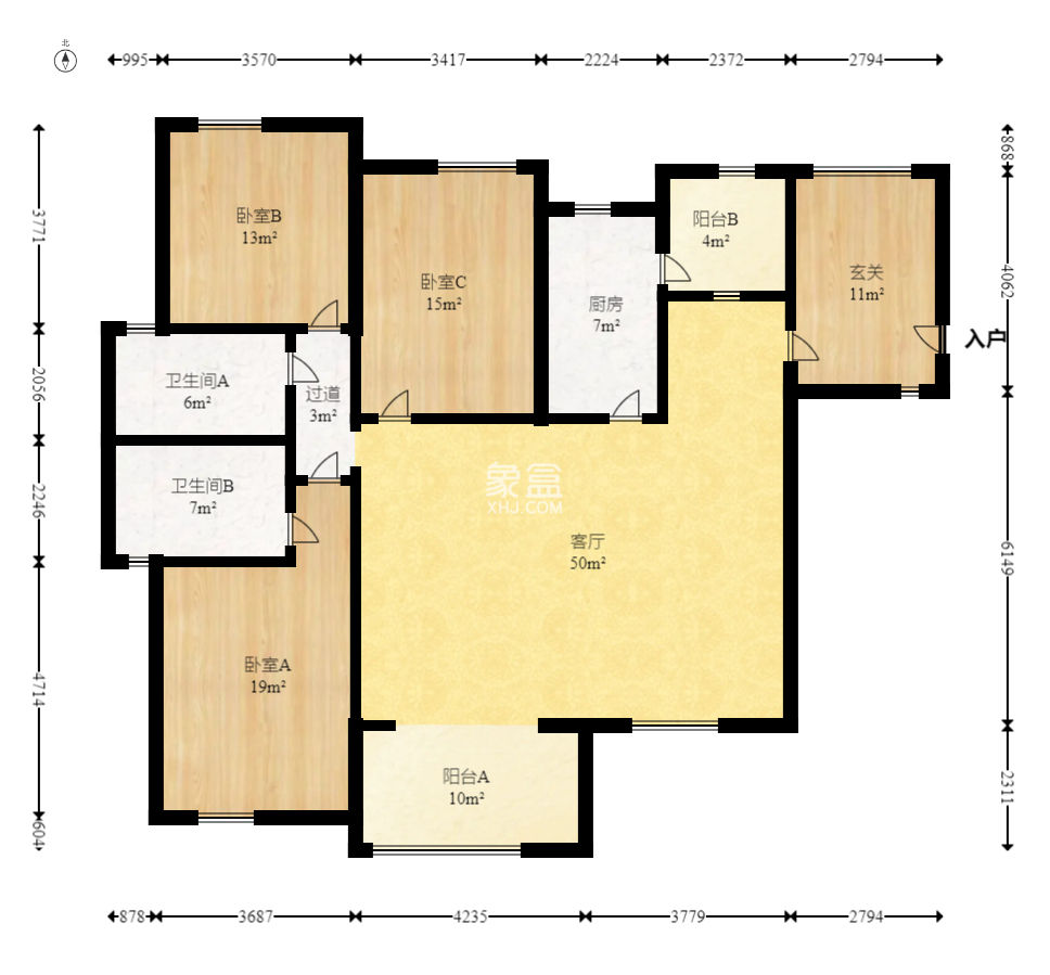 藏珑湖上国际花园  3室2厅2卫   170.00万