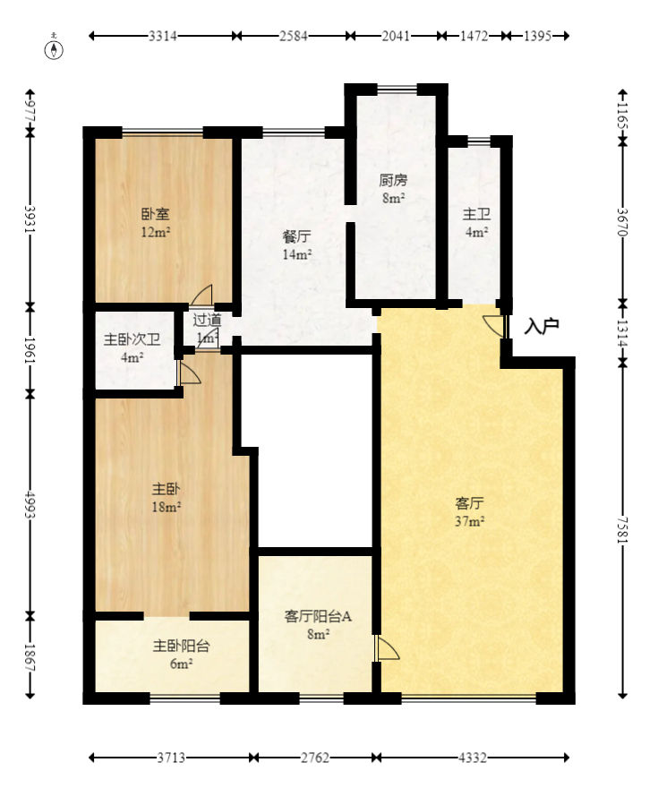 天劍路地稅局宿舍  4室1廳2衛(wèi)   120.80萬