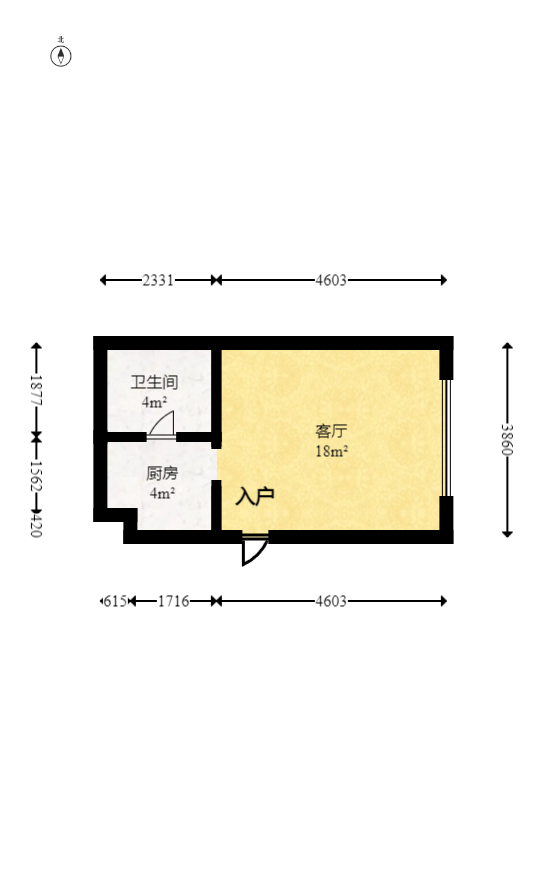 中建悦和城  1室1厅1卫   38.00万室内图1