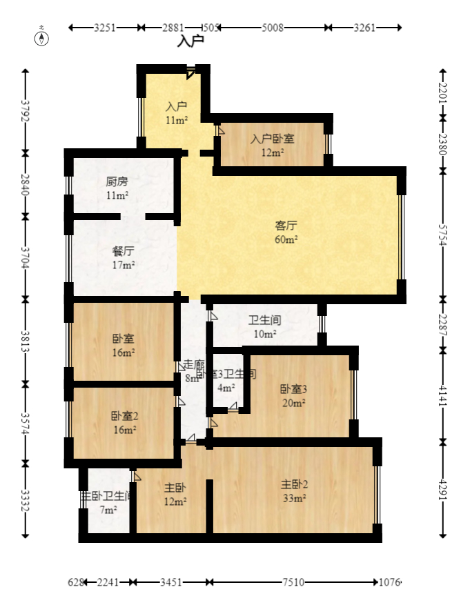 嘉盛和园  5室2厅3卫   189.80万室内图1
