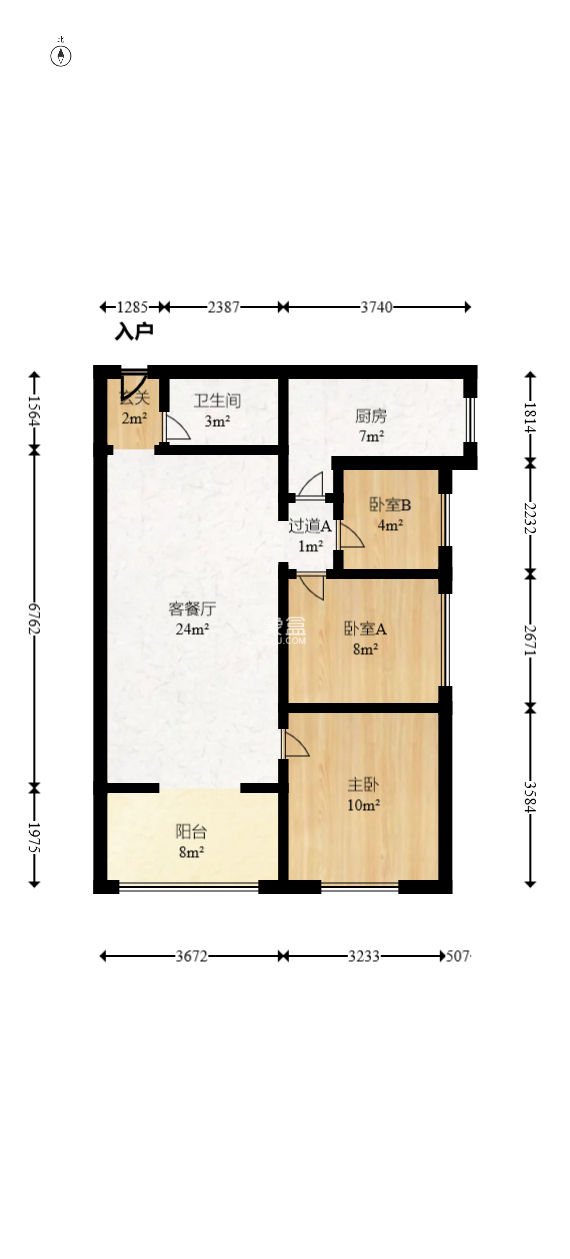 麓谷小镇  3室2厅1卫   75.00万