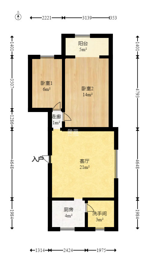 德政园  2室1厅1卫   42.00万