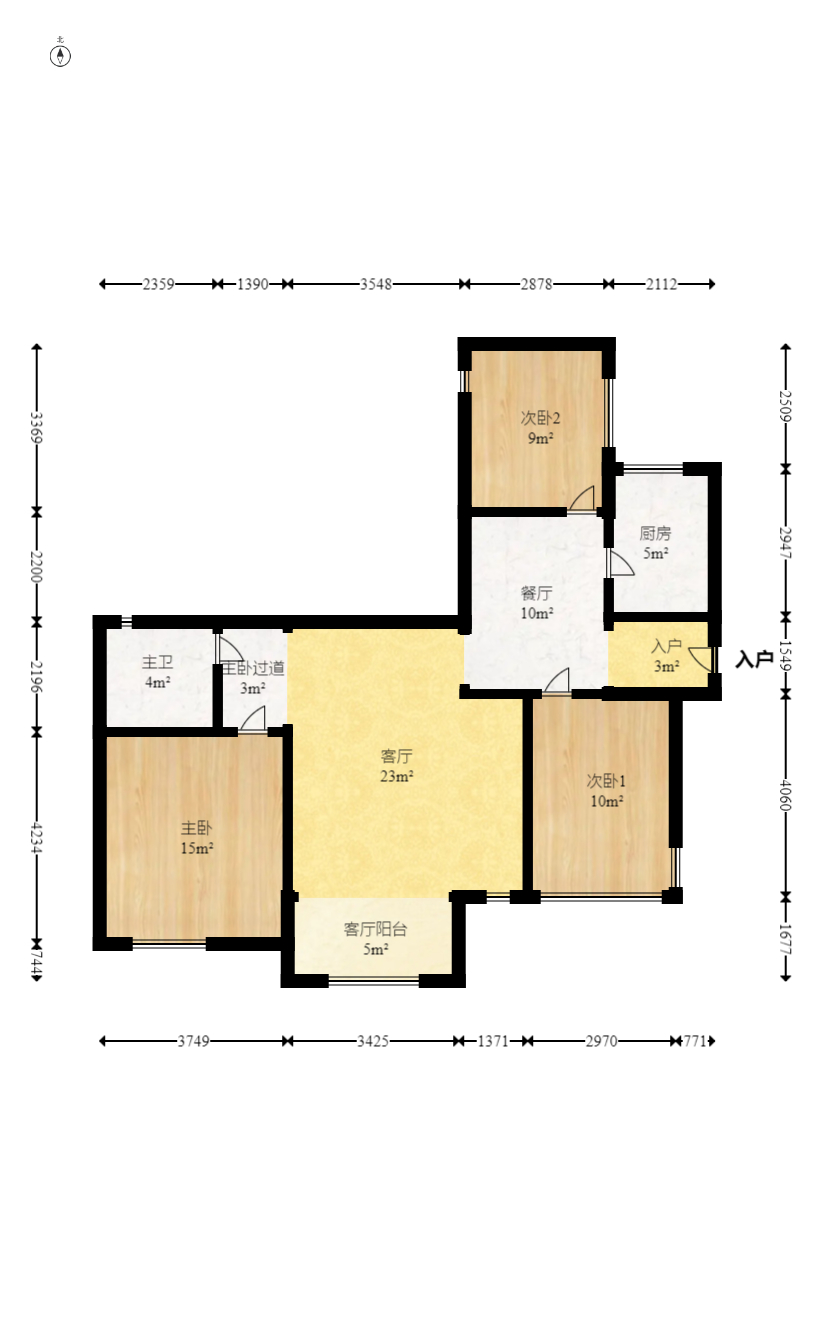 国泰九龙湾 4室2厅2卫 98.00万 国泰九龙湾 4室2厅2卫 98.00万户型图