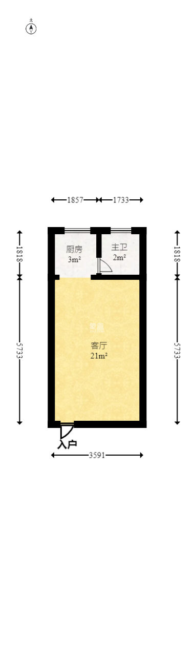 四季如春酒店(原名鑫元大酒店)  1室1厅1卫   24.60万