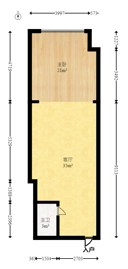 新时代广场  2室1厅1卫   49.90万室内图1