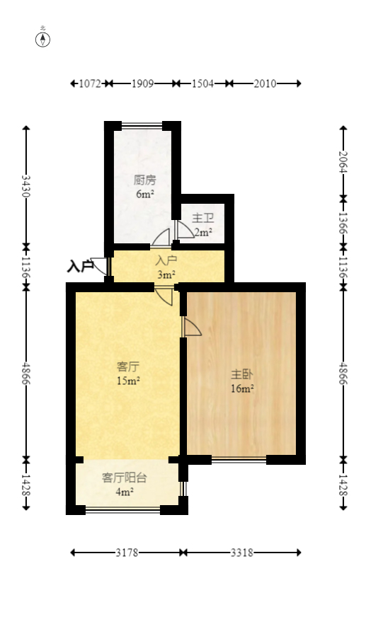 二机小区  1室1厅1卫    28.0万室内图1