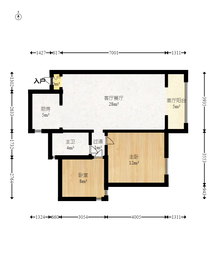 钱隆樽品(一、二、三期)  2室2厅1卫   79.00万室内图1