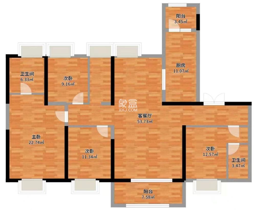 天元区碧桂园  5室2厅2卫   95.00万