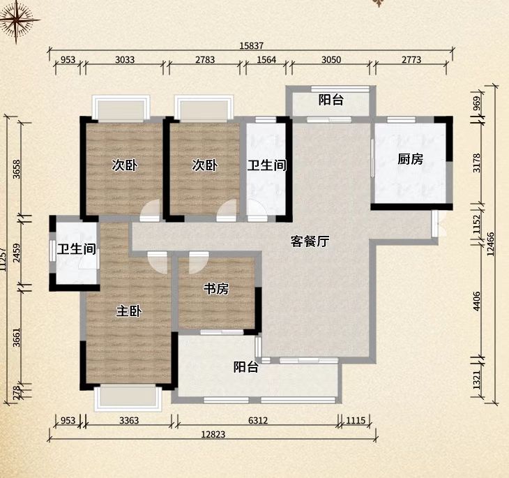 城市公园  4室2厅2卫   67.80万