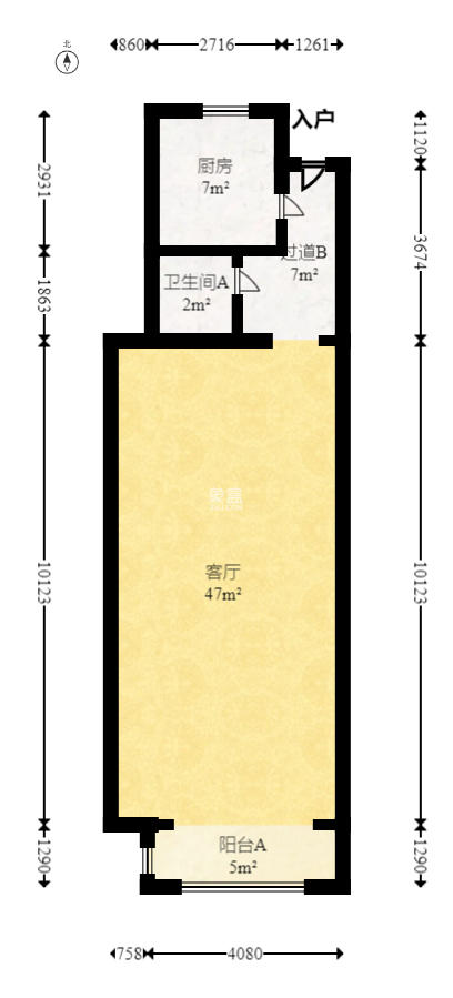 盈峰翠邸  4室2厅2卫   150.00万室内图1