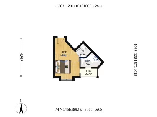 庐山一号  1室1厅1卫   12.00万 庐山一号  1室1厅1卫   12.00万室内图