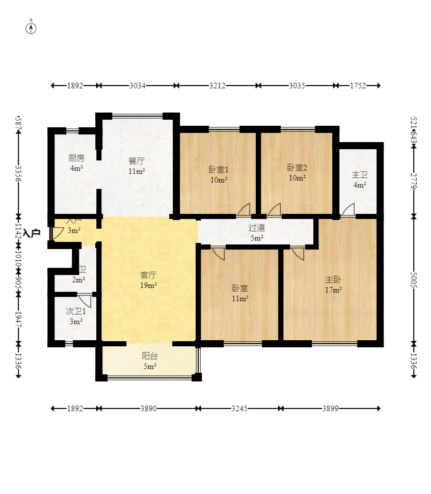 万科金域蓝湾 4室2厅2卫 188.00万 万科金域蓝湾 4室2厅2卫 188.00万户型图