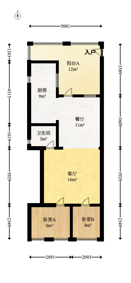 奥林匹克花园贡院三期  5室2厅2卫   100.00万室内图1
