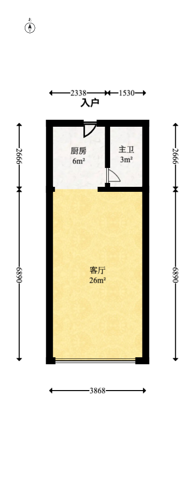 中建芙蓉嘉苑  2室1厅1卫    41.91万室内图1