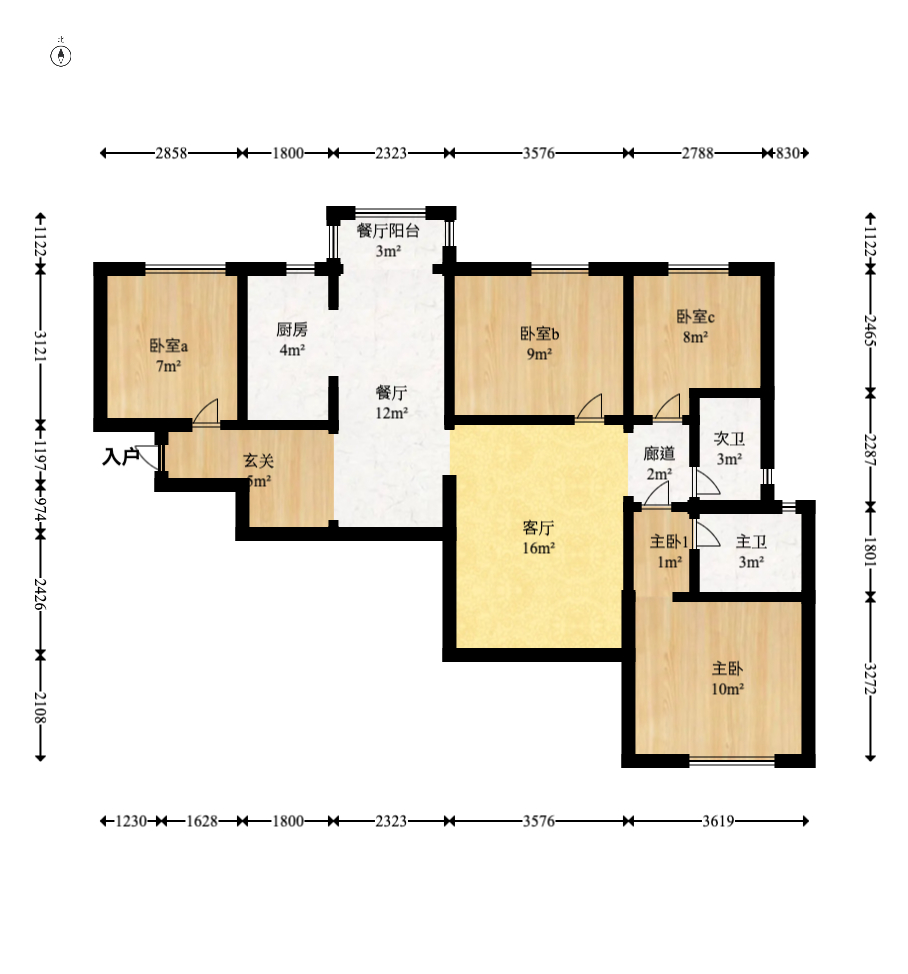 中国铁建梅溪青秀二期  4室2厅2卫    208.0万室内图1