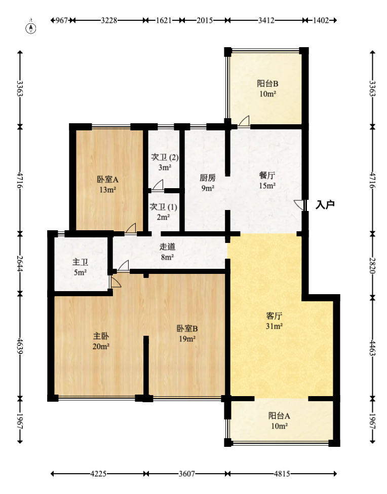 和景园  4室2厅2卫   239.80万室内图1