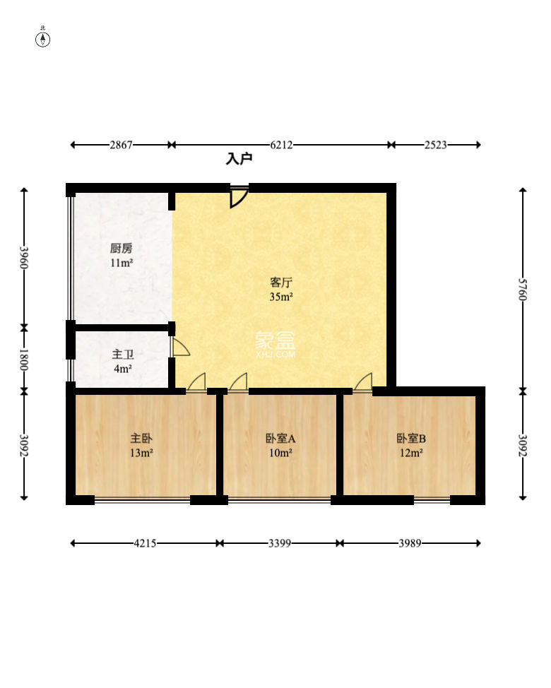 華菱新城地標(biāo)  3室2廳1衛(wèi)   69.00萬