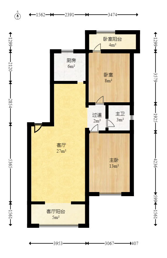湘瑞家园  3室2厅1卫    42.0万室内图1