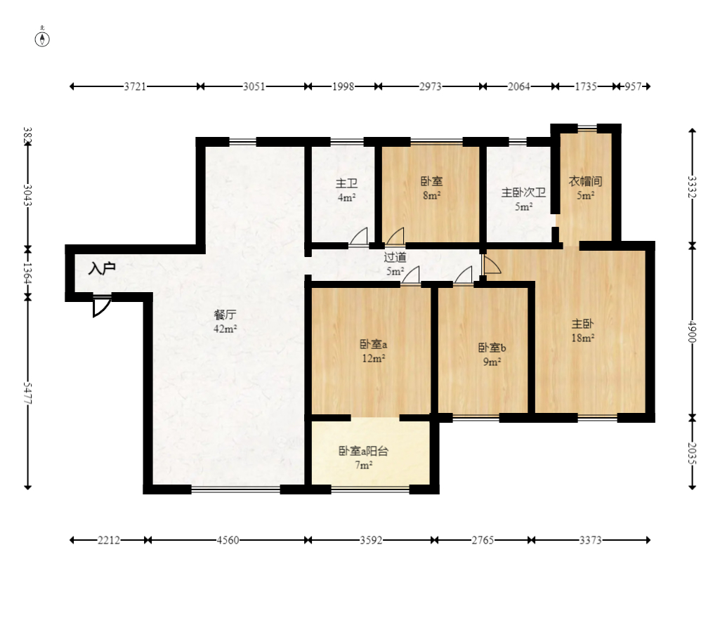 筑梦园  4室2厅2卫    110.0万室内图1