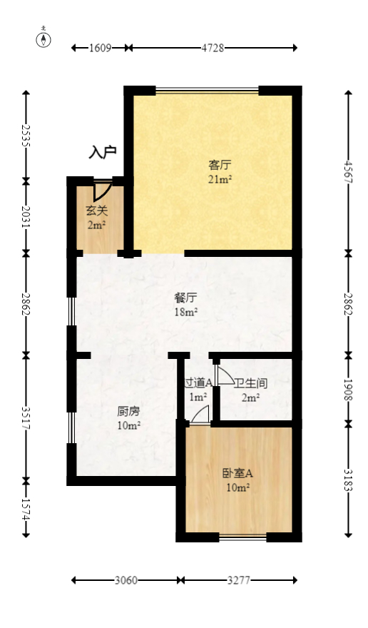奥克斯缔壹城  6室2厅3卫   635.00万室内图1