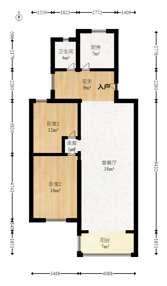广福园  4室2厅2卫   118.00万室内图1