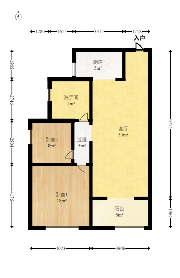 万博汇  2室2厅1卫   145.00万室内图1