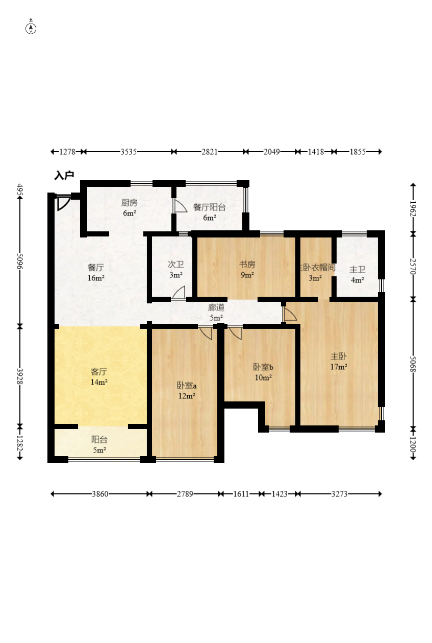 保利麓谷林语E区  4室2厅2卫    140.0万室内图1