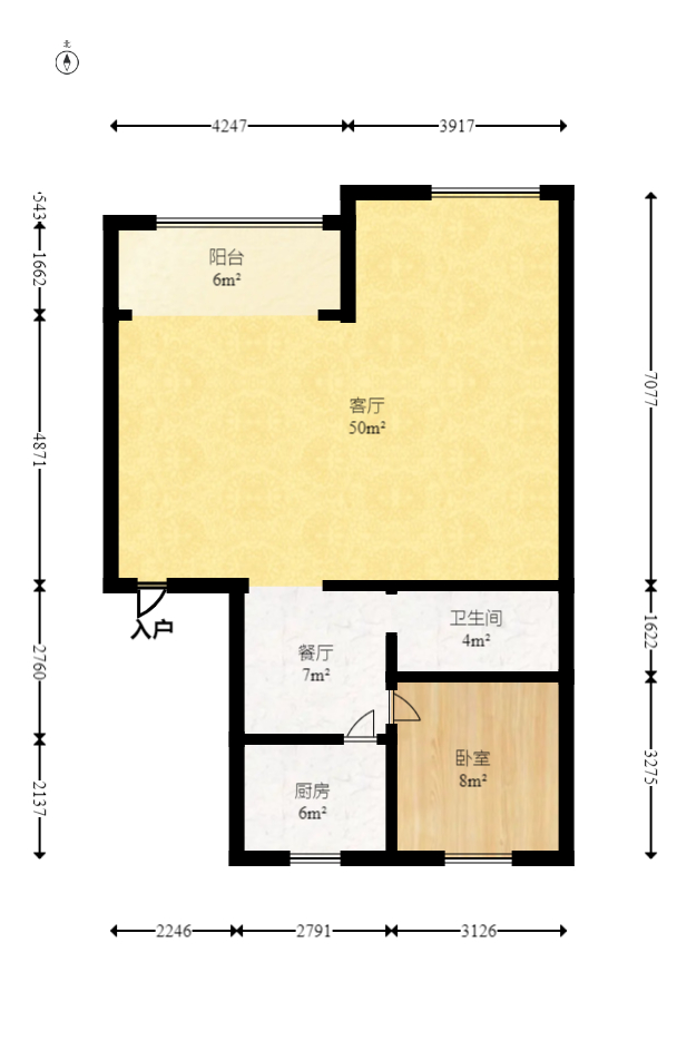 星沙汽配城(大塘村农机市场) 2室2厅1卫 38.0万 星沙汽配城(大塘村农机市场) 2室2厅1卫 38.0万户型图