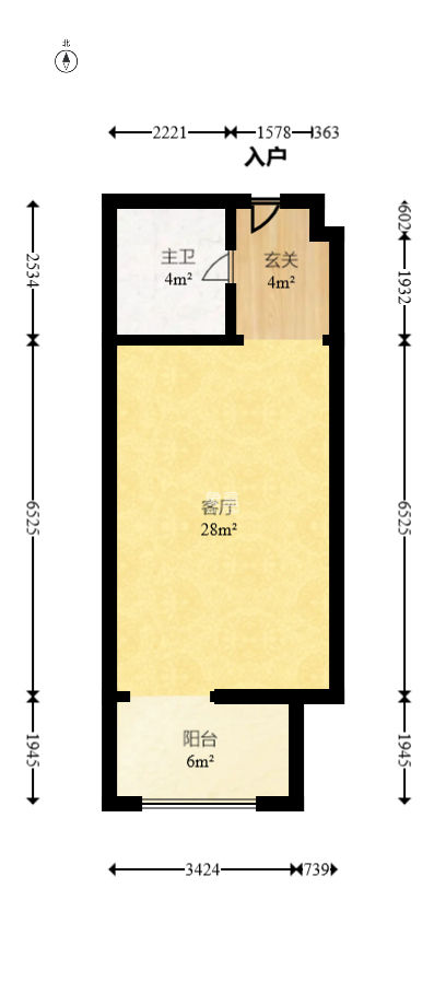 奥克斯广场  1室1厅1卫   49.00万