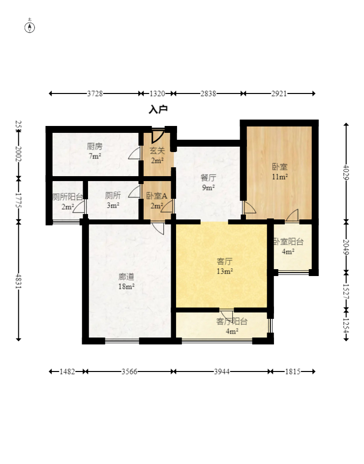 中建麓山和苑  3室2厅1卫   81.80万室内图1