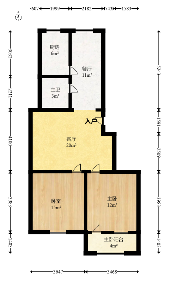 中南汽车世界  2室2厅1卫   31.00万室内图1