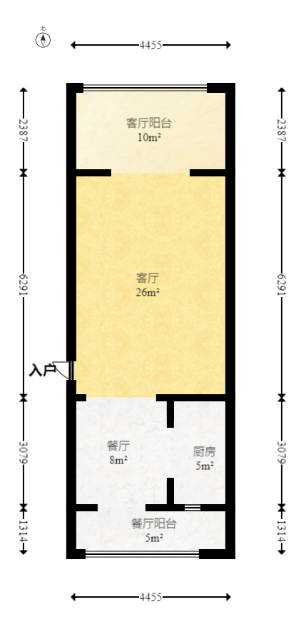 明昇壹城（明昇时代广场）一期  4室2厅2卫   260.00万室内图1