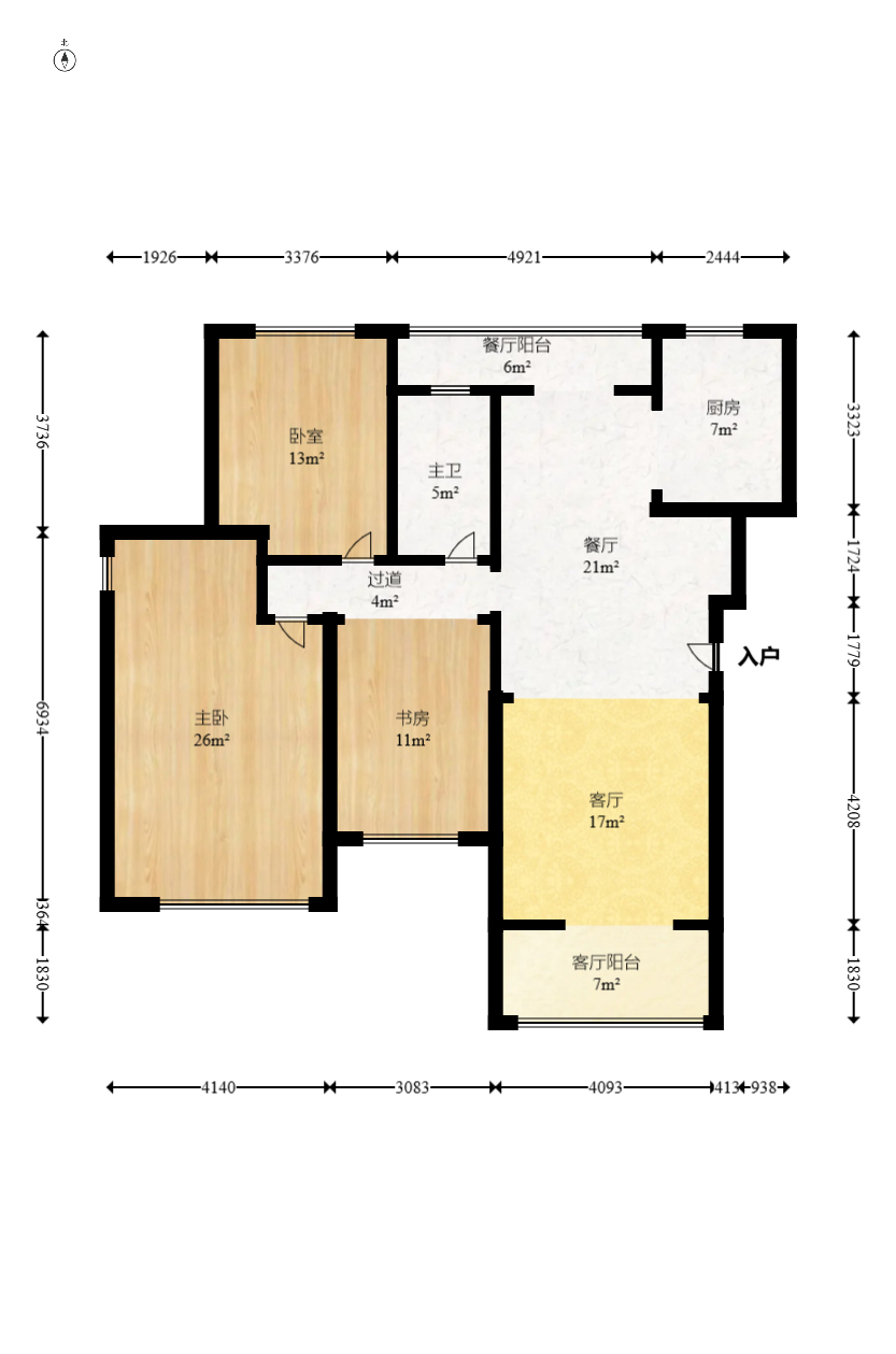 山水湾  3室2厅1卫    100.0万 山水湾  3室2厅1卫    100.0万户型图