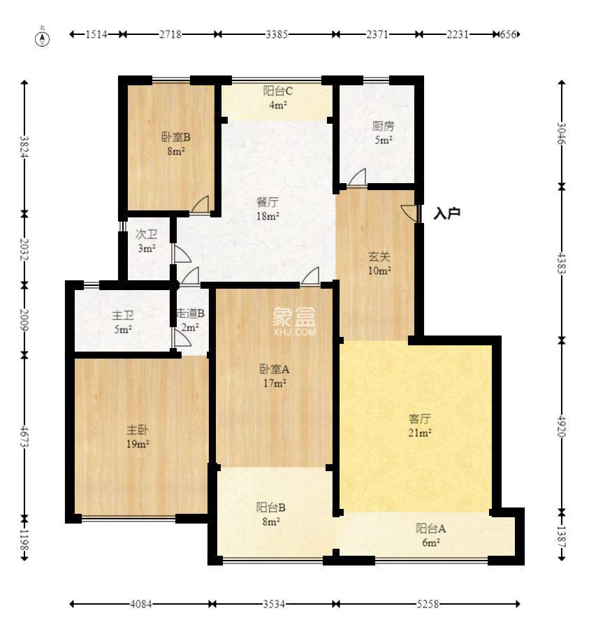中城丽景香山园  3室2厅2卫   175.00万