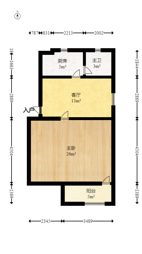 桐荫里社区  1室1厅1卫   47.00万室内图1