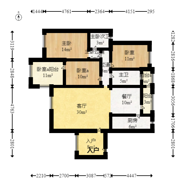 美林水郡 3室2厅2卫 120.0万 美林水郡 3室2厅2卫 120.0万户型图