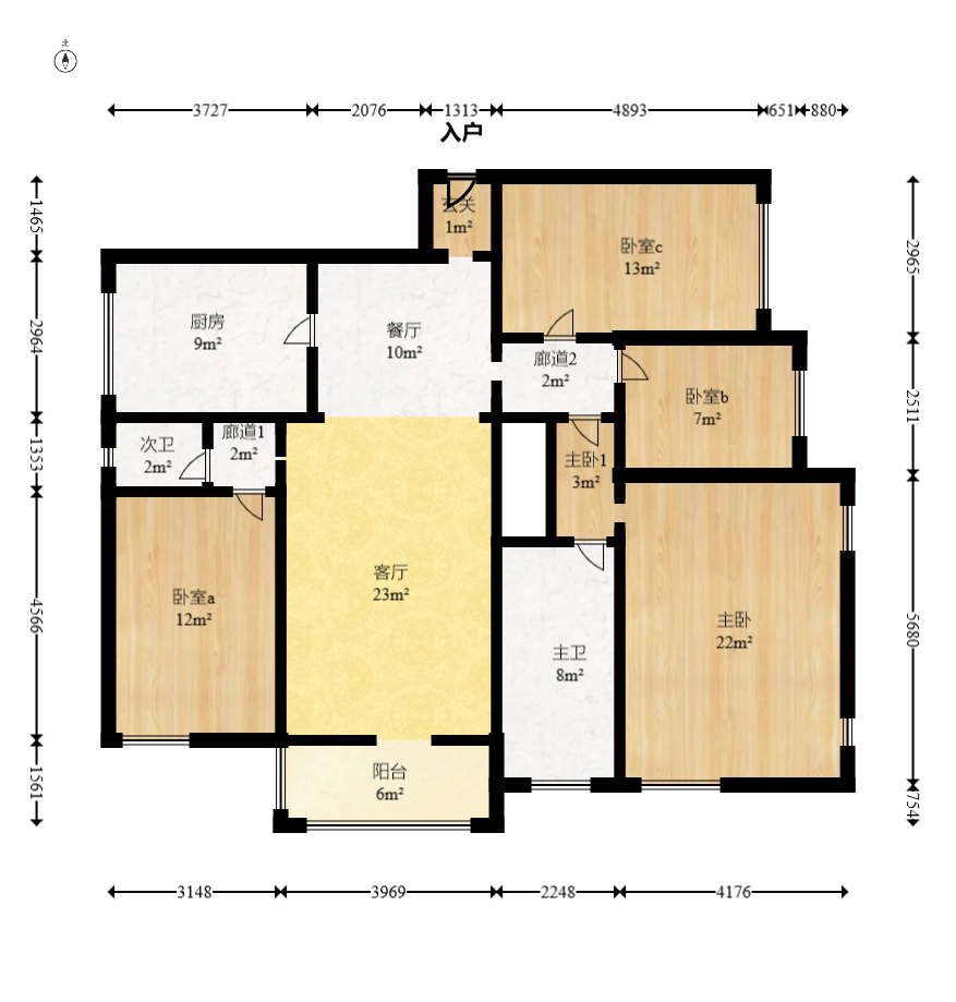 保利麓谷林語F區(qū)  4室2廳2衛(wèi)    168.0萬室內(nèi)圖1