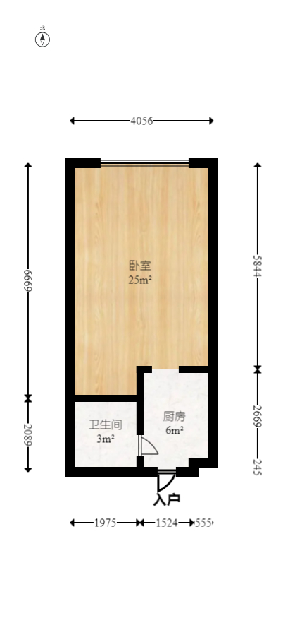 恒大翡翠华庭  1室1厅1卫   30.80万室内图1
