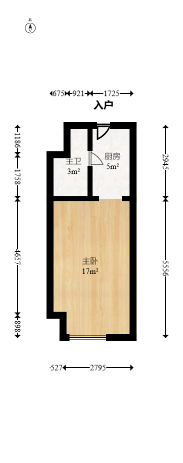 旭辉国际广场（永升商业广场）  1室1厅1卫   40.80万室内图1