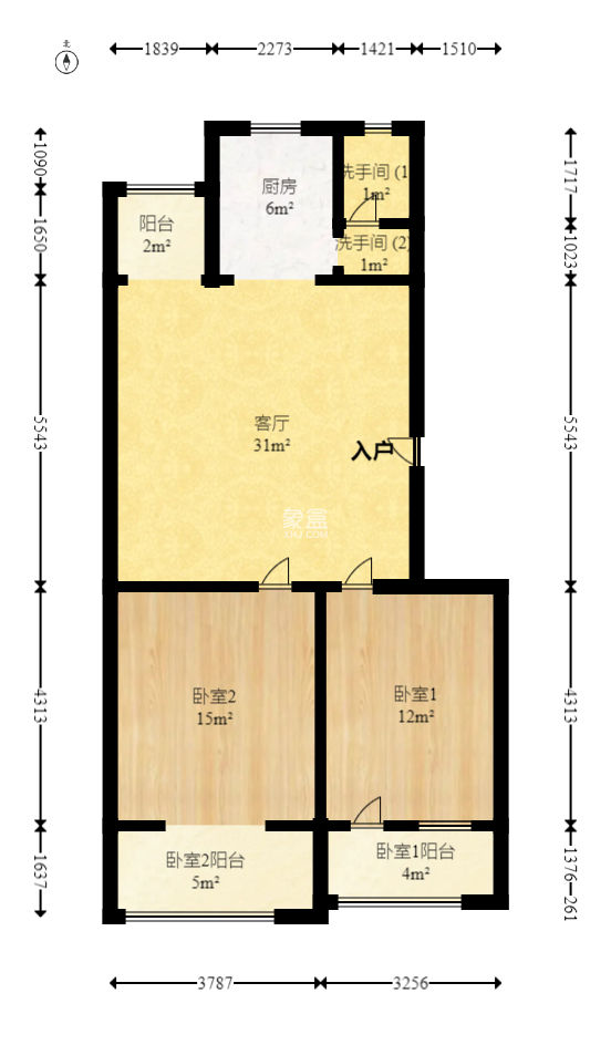 紅旗綜合安置樓  2室1廳1衛(wèi)   68.90萬