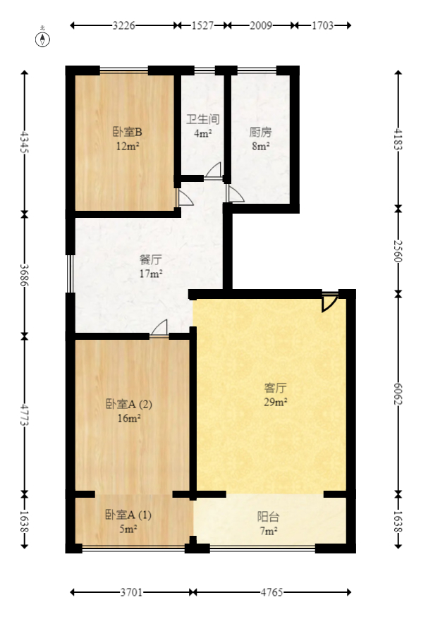城西公寓（西城门第）  3室2厅2卫    96.99万室内图1