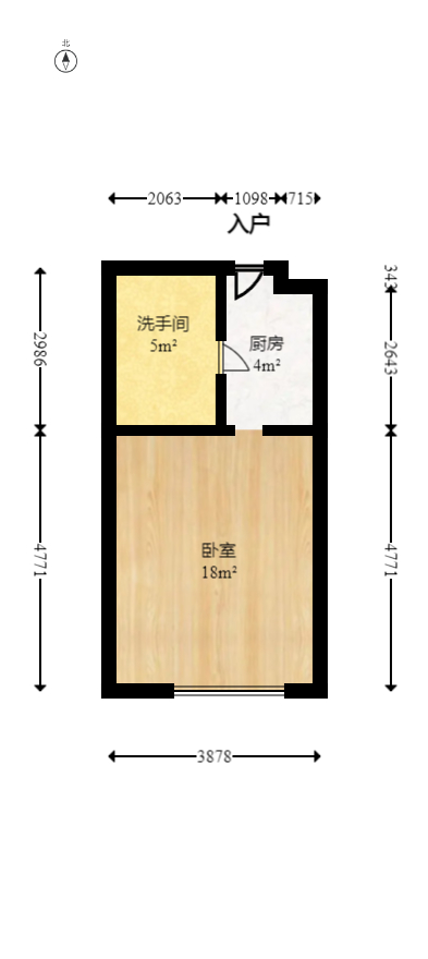 长沙紫金苑  1室1厅1卫   30.80万室内图1