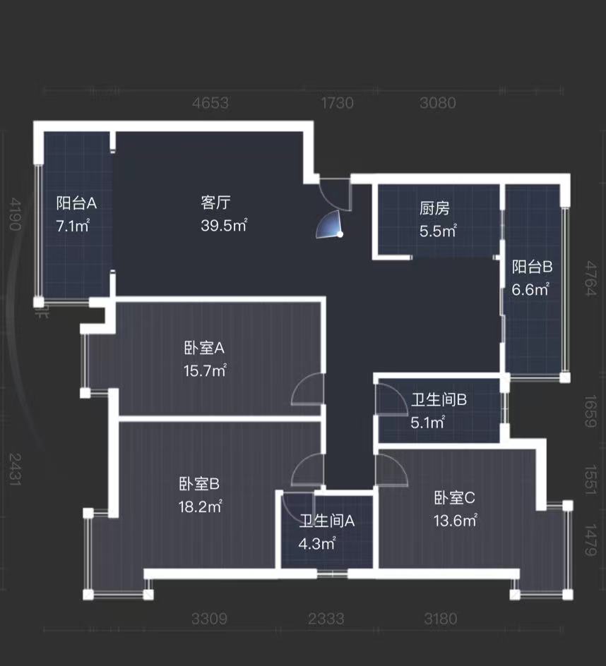 江岸人家 3室2厅2卫 80.0万 江岸人家 3室2厅2卫 80.0万室内图