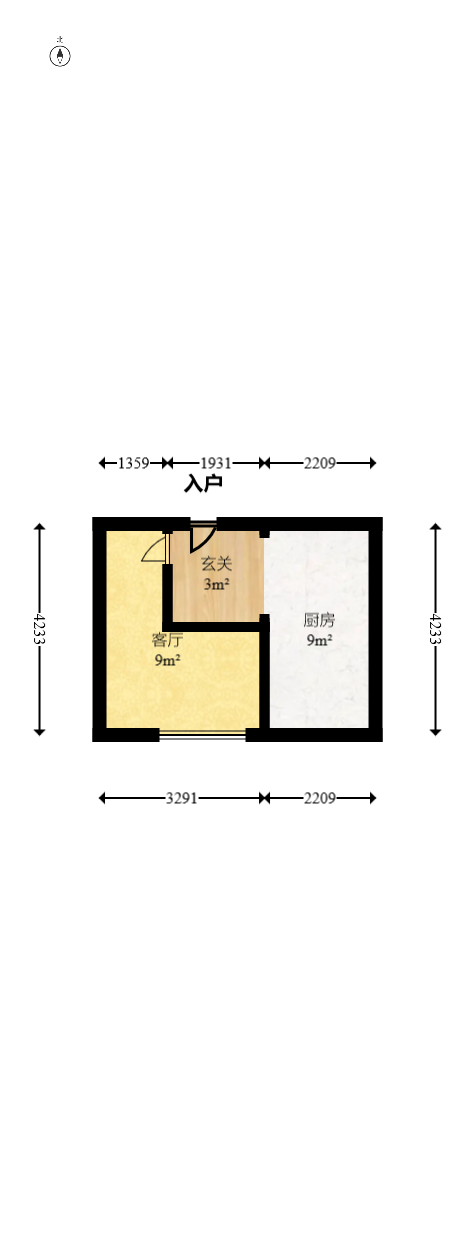 凯乐国际城  2室1厅1卫   60.80万室内图1