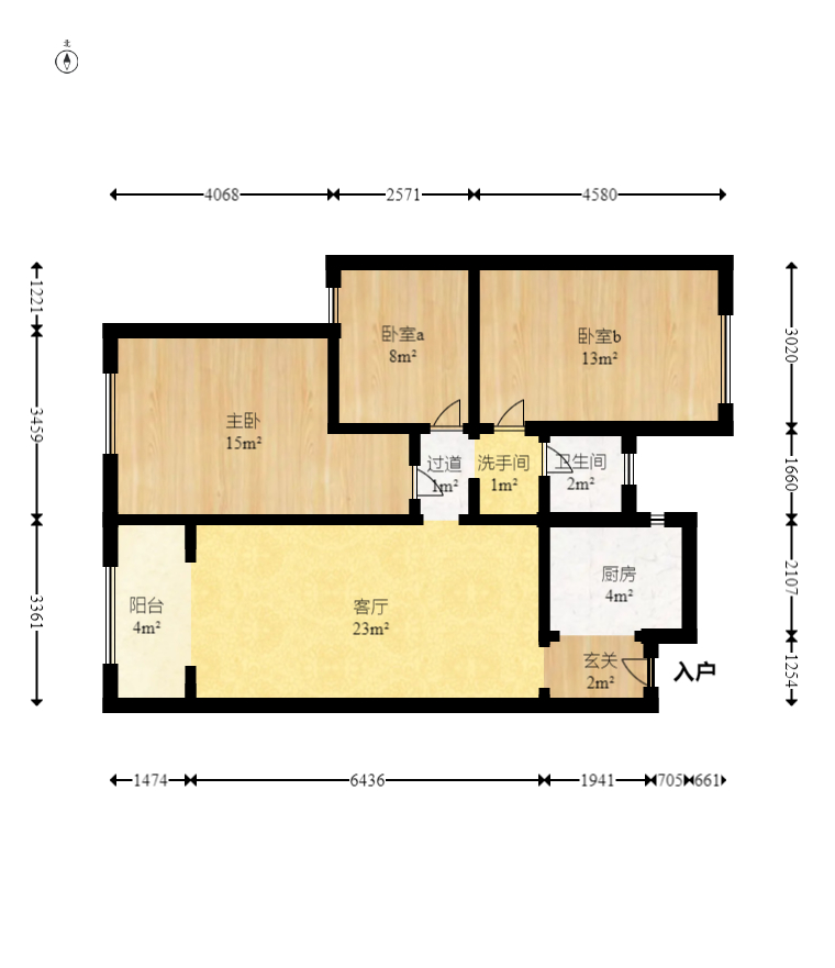 新城国际花都 4室2厅2卫 120.0万 新城国际花都 4室2厅2卫 120.0万户型图