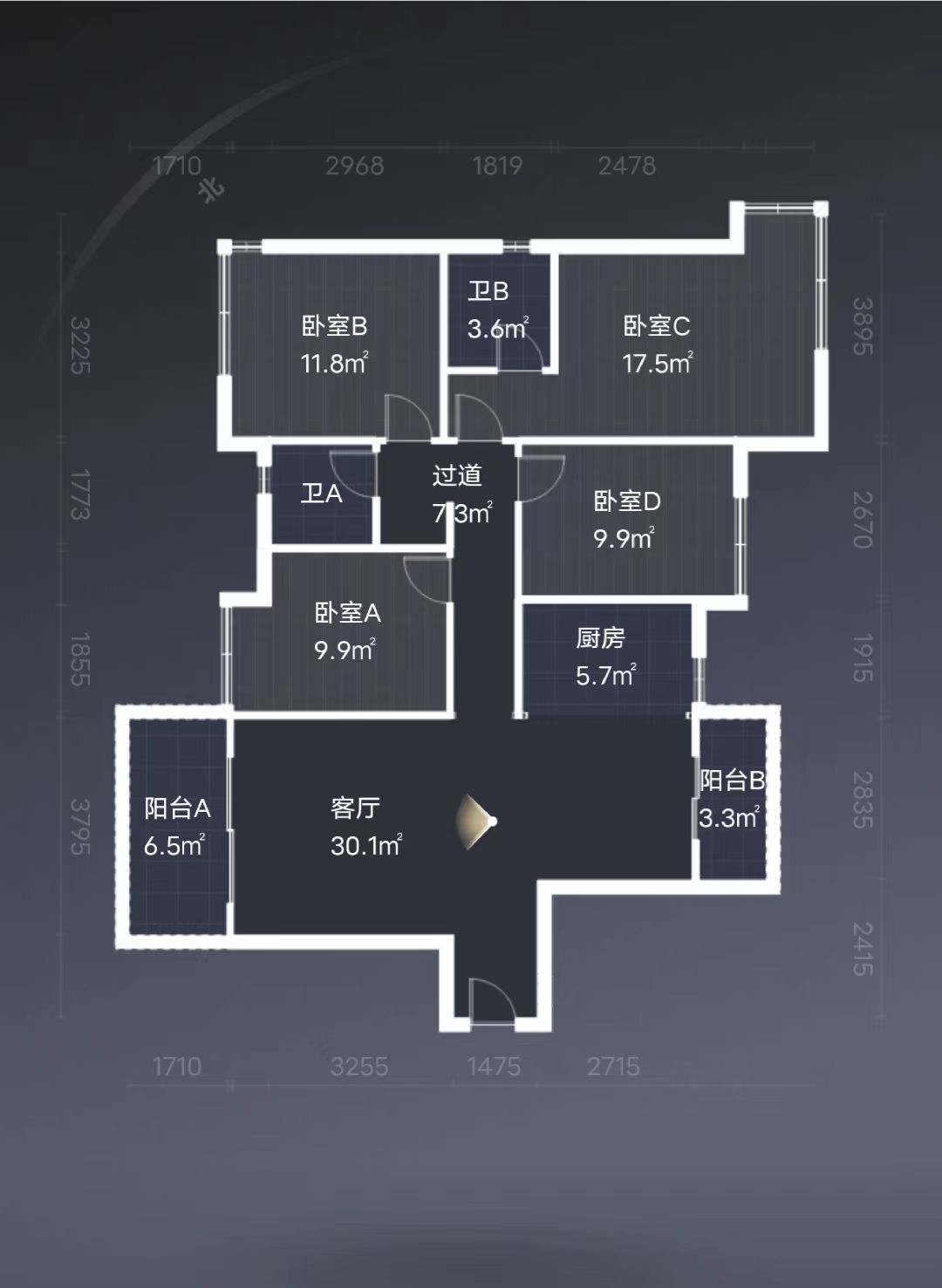 蓝溪谷 4室2厅2卫 63.50万 蓝溪谷 4室2厅2卫 63.50万室内图