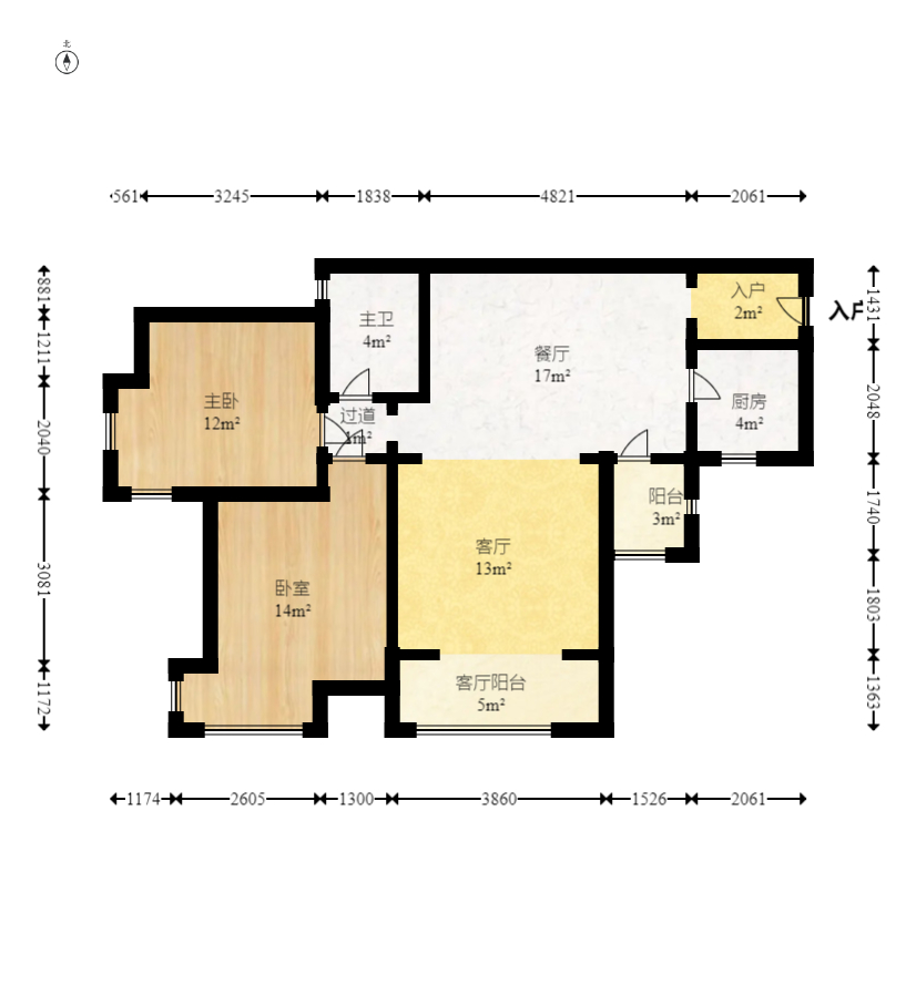 银港水晶城 2室2厅1卫 73.80万 银港水晶城 2室2厅1卫 73.80万户型图