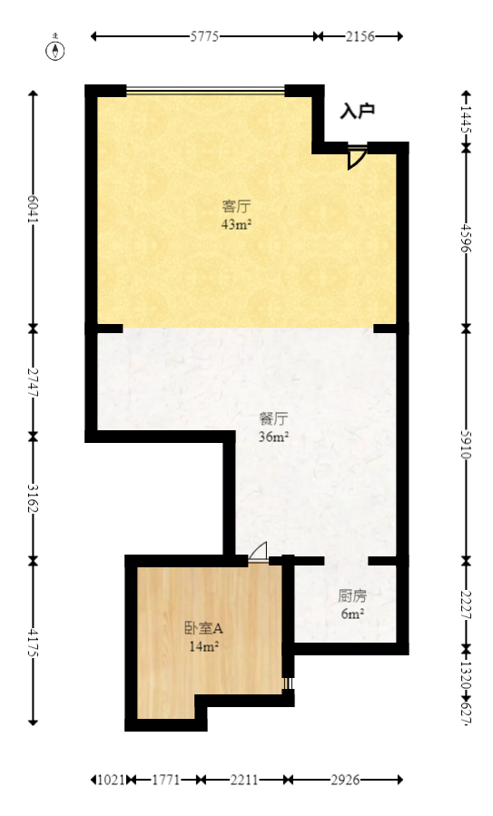金科东方大院一二六期  4室2厅2卫   257.30万室内图1