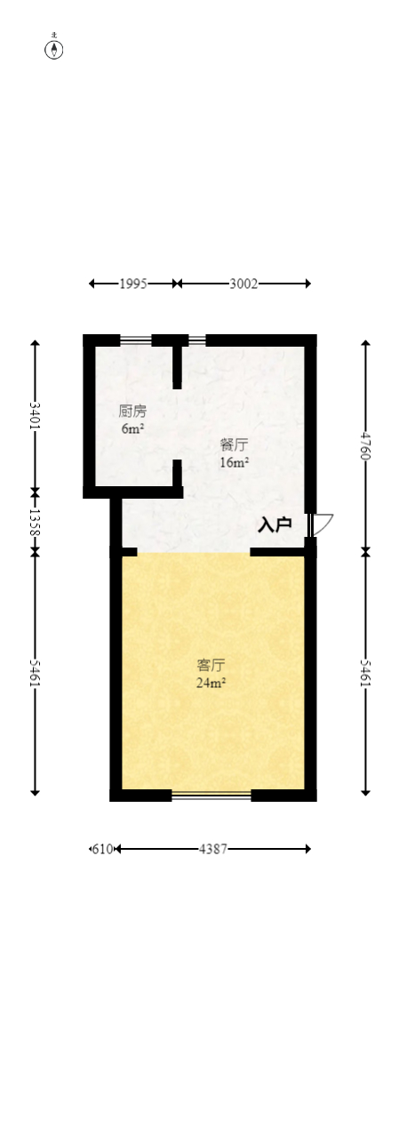 香海西岸  3室2厅1卫   128.00万室内图1