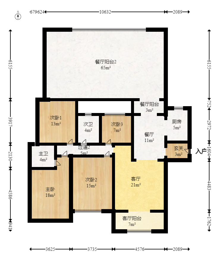 阳光丽城二期 4室2厅2卫 260.0万 阳光丽城二期 4室2厅2卫 260.0万户型图